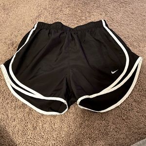Womens size medium Nike dry fit athletic shorts in black and white